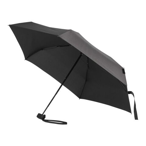 Parapluie pliable compact Jill 19 pouces à 5 baleines en RPET noir