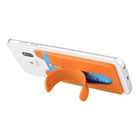 Porte-cartes en silicone avec support Standard | Orange | sans marquage | non disponible | non disponible