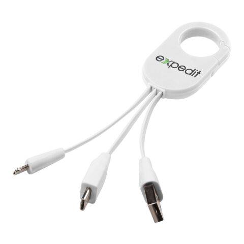 Câble de recharge 3-en-1 Troop Standard | Blanc | sans marquage | non disponible | non disponible | non disponible