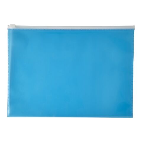 Porte-documents A4 zippé en PVC translucide.