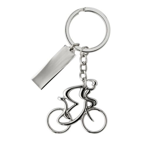 Porte-clés &#039;cycliste&#039; en métal argent | sans marquage | non disponible | non disponible