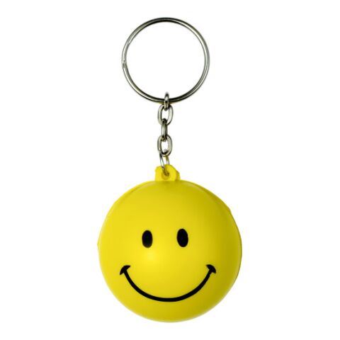 Porte-clés anti-stress en PU. jaune | sans marquage | non disponible | non disponible