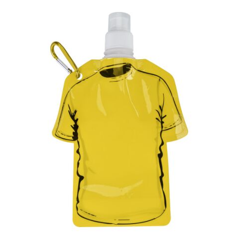 Gourde pliable Goal forme T-shirt football - 320 ml jaune | sans marquage | non disponible | non disponible