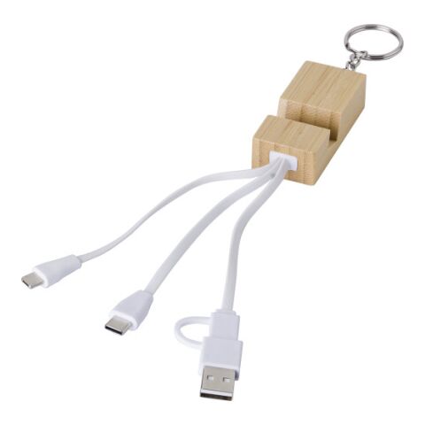Porte-clés câble de charge en bambou Sutton