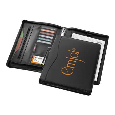 Serviette classeur zippée A4 Ebony Standard | Noir | sans marquage | non disponible | non disponible