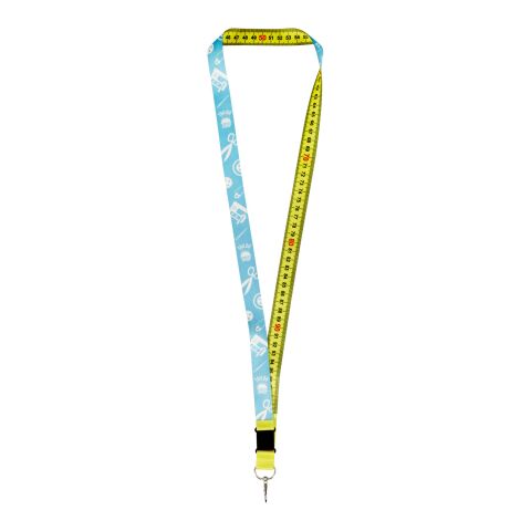 Tour de cou Isla de 1 mètre avec impression par sublimation Jaune-Noir-Blanc | Sublimation | Devant | 1000 mm x 20 mm
