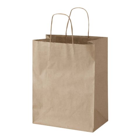 Sac en papier Kraft 80 à 90 g/m2 avec poignées torsadées 25 x 15 x 32&nbsp;cm Marron kraft | sans marquage | non disponible | non disponible