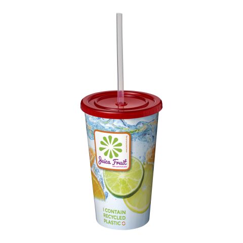 Gobelet à double paroi Brite-Americano® 350 ml Rouge | Impression Moulée | autour | 236 mm x 132 mm
