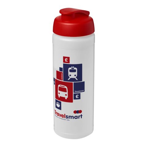 Bouteille Baseline® Plus de sport avec couvercle à clapet - 750 ml Translucide-Rouge | sans marquage | non disponible | non disponible