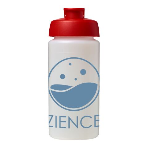 Bouteille Baseline® Plus GRIP de sport avec couvercle à clapet - 500 ml Translucide-Rouge | sans marquage | non disponible | non disponible