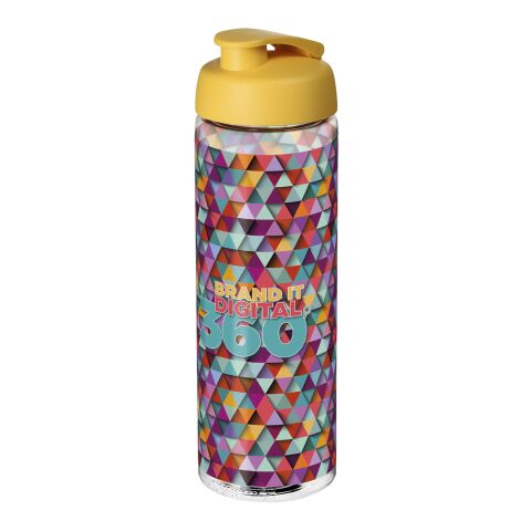 Bouteille H2O Vibe de sport avec couvercle à clapet - 850 ml Translucide-Jaune | sans marquage | non disponible | non disponible