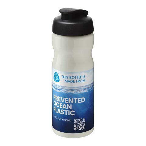 Bouteille H2O Eco de sport avec couvercle à clapet - 650 ml blanc cassé-Noir bronze | sans marquage | non disponible | non disponible