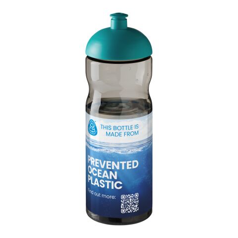 Bouteille H2O Eco de sport avec couvercle dôme - 650 ml Charbon-Vert eau | sans marquage | non disponible | non disponible