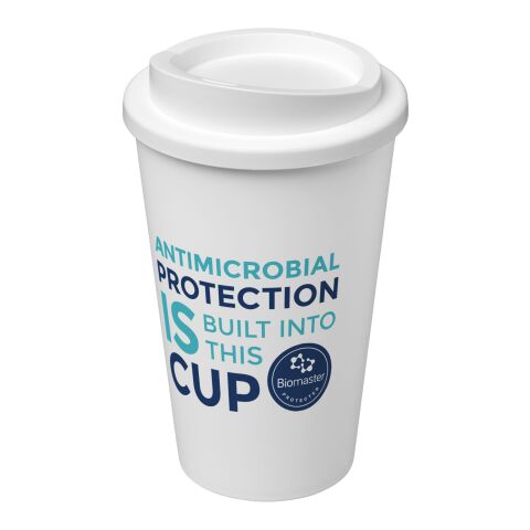 Americano® Pure 350 ml antimicrobial insulated tumbler Blanc | Sérigraphie 1 couleur | autour | 228 mm x 73 mm