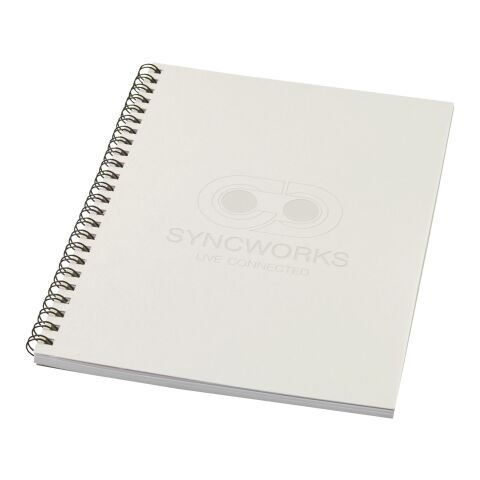 Carnet de notes à spirales Desk-Mate® A5 coloré blanc cassé | sans marquage | non disponible | non disponible