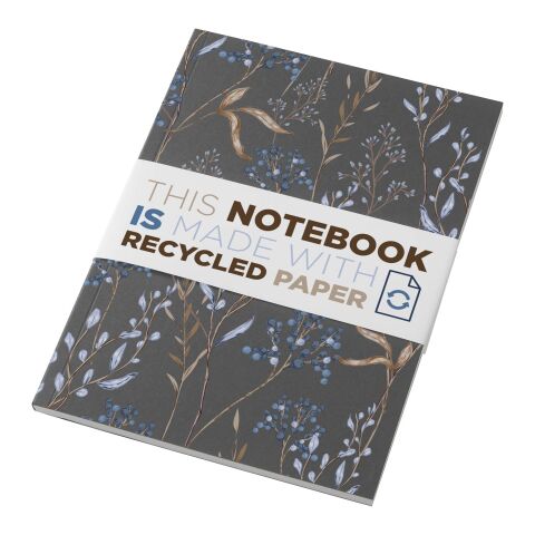 Cahier Novella Austen recyclé A5 à couverture souple de 50&nbsp;feuilles Charbon