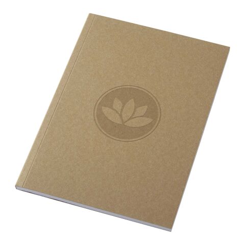 Carnet A5 à couverture souple recyclée en kraft Novella Austen avec 50 feuilles Naturel | sans marquage | non disponible | non disponible