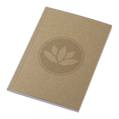 Carnet A6 à couverture souple recyclée en kraft Novella Austen avec 50 feuilles Naturel | sans marquage | non disponible | non disponible