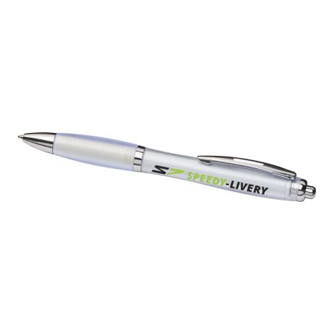 Curvy ballpoint pen with frosted barrel and grip Blanc | sans marquage