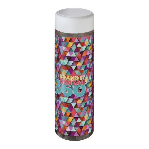 Bouteille H2O Vibe colorée transparente avec couvercle vissé - 850 ml gris anthracite-Blanc | sans marquage | non disponible | non disponible