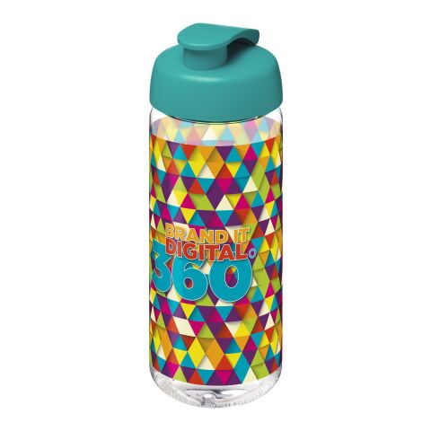 Bouteille de sport H2O Active® Octave Tritan™ de 600 ml avec couvercle à clapet Translucide-Bleu aqua | sans marquage | non disponible | non disponible