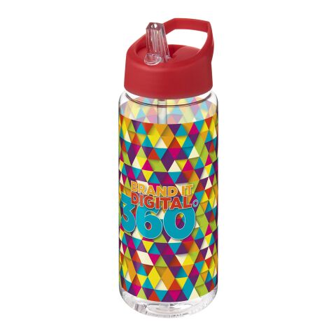 Bouteille de sport H2O Active® Octave Tritan™ de 600 ml avec couvercle à bec verseur Translucide-Rouge | sans marquage | non disponible | non disponible
