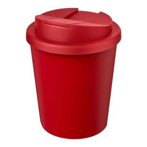 Gobelet recyclé Americano® Espresso Eco de 250 ml avec couvercle anti-déversement Rouge | Sérigraphie 1 couleur | autour | 228 mm x 50 mm
