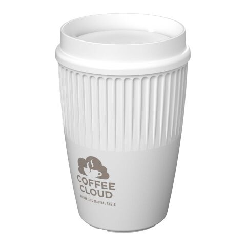 Gobelet Cirrus de 350 ml avec couvercle 360° blanc | sans marquage | non disponible | non disponible