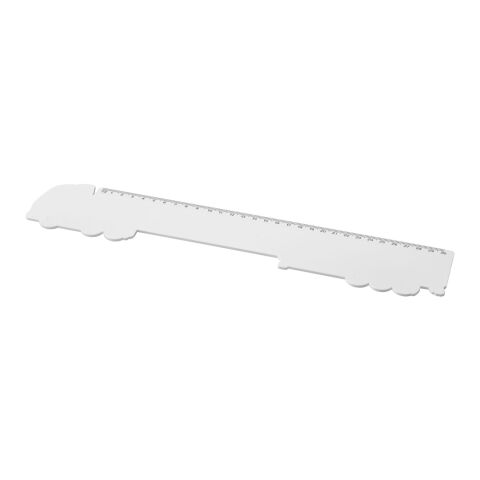 Règle Tait de 30 cm en plastique recyclé en forme de camion Blanc | sans marquage | non disponible | non disponible