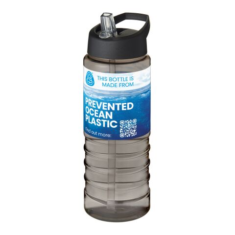 Bouteille de sport H2O Active® Eco Treble de 750 ml avec couvercle à bec verseur gris anthracite-Noir bronze | sans marquage | non disponible | non disponible