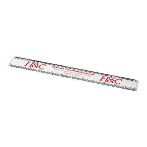 Règle en plastique Renzo 30 cm Blanc | sans marquage | non disponible | non disponible