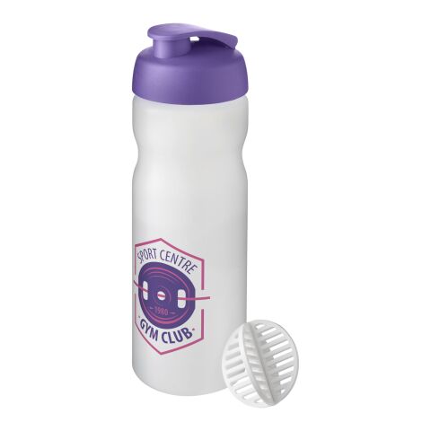 Shaker Baseline Plus en plastique opaque - 650 ml Violet-Blanc givré | sans marquage | non disponible | non disponible