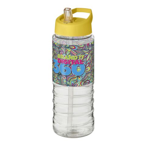 Bouteille H2O Treble avec paille - 750 ml Translucide-Jaune | sans marquage | non disponible | non disponible