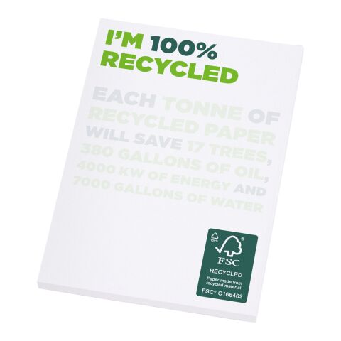 Bloc-notes A7 recyclé Desk-Mate® Blanc | 25 pages | sans marquage | non disponible | non disponible