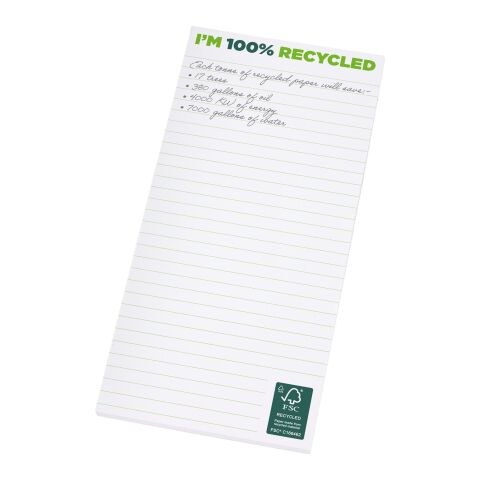 Bloc-notes 1/3 A4 recyclé Desk-Mate® Blanc | 25 pages | sans marquage | non disponible | non disponible