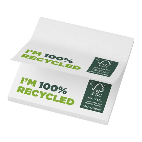 Notes autocollantes recyclées 75 x 75 mm Sticky-Mate® Blanc | 25 pages | sans marquage | non disponible | non disponible