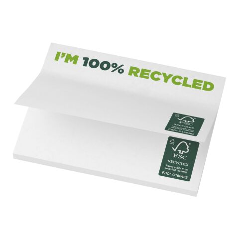 Notes autocollantes recyclées 100 x 75 mm Sticky-Mate® Blanc | 25 pages | sans marquage | non disponible | non disponible