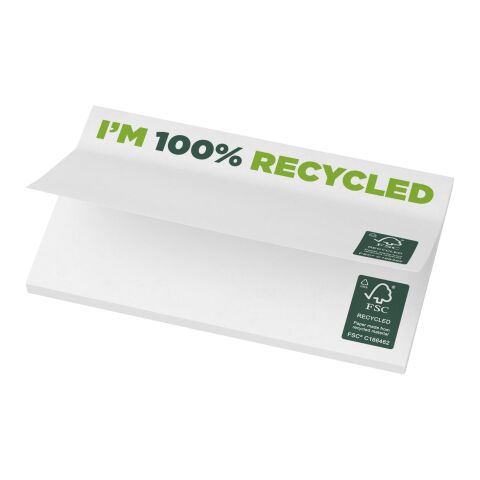 Notes autocollantes recyclées 127 x 75 mm Sticky-Mate® Blanc | 25 pages | sans marquage | non disponible | non disponible