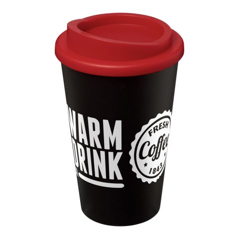 Gobelet Americano® de 350&nbsp;ml isotherme Rouge-Noir | sans marquage | non disponible | non disponible