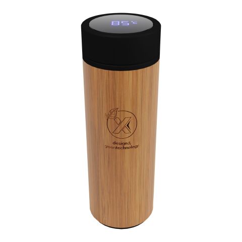 SCX.design D11 500 ml Smart Flasche aus Bambus mit Leuchtlogo