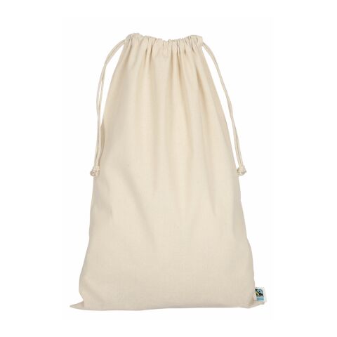 Sac à cordon en coton -Fairtrade 45x30 cm beige | sans marquage | sans marquage