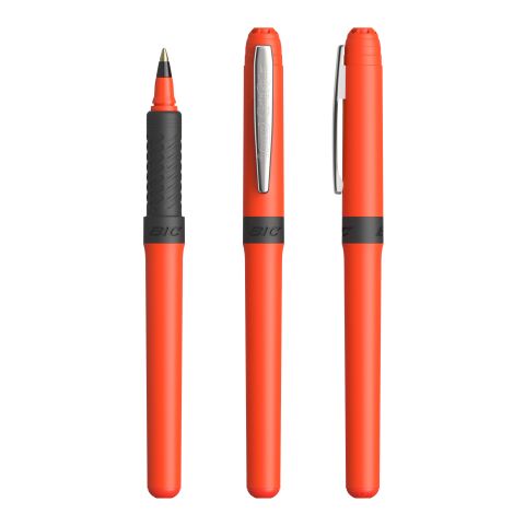 BIC® Grip Roller orange-gris clair | encre noire | Sérigraphie 1 couleur | Capuchon-arrière clip | 15.00 mm x 25.00 mm