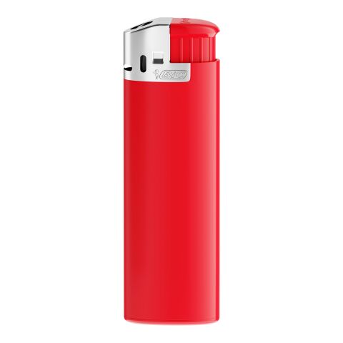 BIC® J38 Chrome Hood Briquet Rouge-Rouge-Rouge-gris clair | Sérigraphie 1 couleur | Corps-face avant | 20.00 mm x 50.00 mm