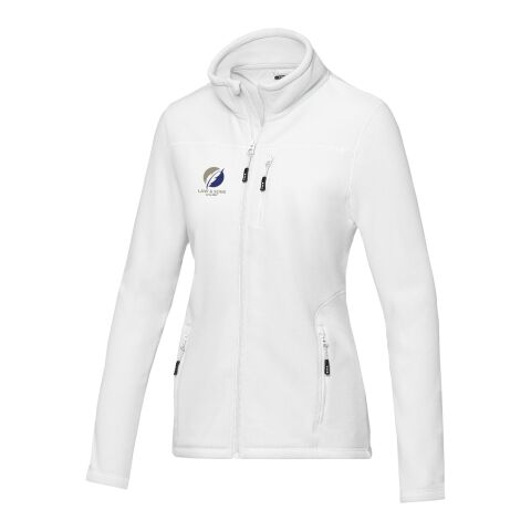 Veste Amber pour femme en polaire entièrement zippée recyclée GRS Standard | Blanc | L | sans marquage | non disponible | non disponible | non disponible