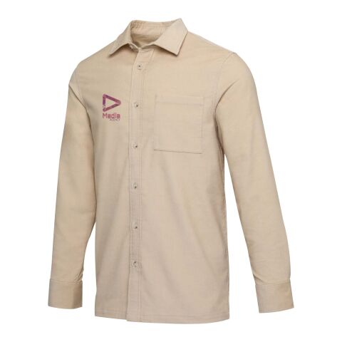 Chemise unisexe en velours côtelé Alum Oatmeal | XS | sans marquage | non disponible | non disponible