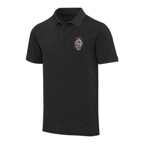 Polo délavé pour homme Calgary de 200&nbsp;g/m2 Standard | Noir | XL | sans marquage | non disponible | non disponible | non disponible
