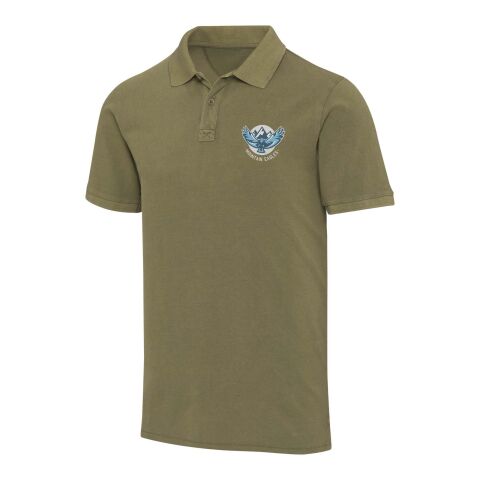 Polo délavé pour homme Calgary de 200&nbsp;g/m2 Standard | Forest Green2 | L | sans marquage | non disponible | non disponible | non disponible