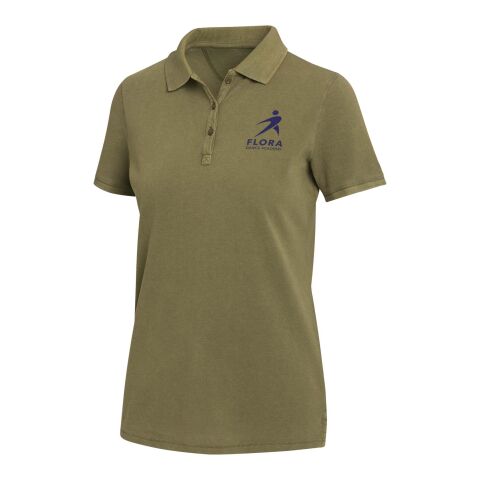 Polo délavé pour femme Calgary de 200&nbsp;g/m2 Standard | Forest Green2 | XS | sans marquage | non disponible | non disponible | non disponible