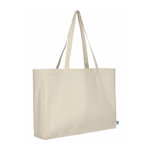 Cotton-Shopper- Sac en coton Fairtrade beige | sans marquage | sans marquage