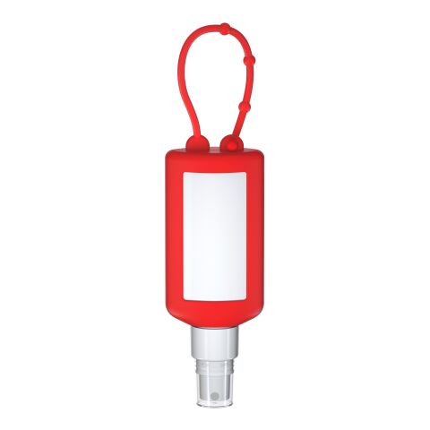 Bumper de 50 ml, rouge - Spray Solaire SPF 50 - Body label Rouge | sans marquage | Rouge